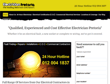 Tablet Screenshot of electricianpretoria.com